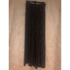 long pattern maxi skirt